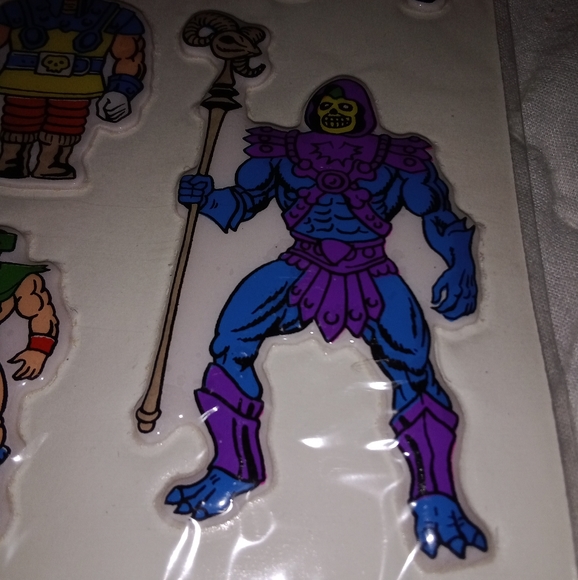 New Old Stock He-Man And The MASTERS Of The Universe Puffy Stickers Unpunched - Picture 7 of 9